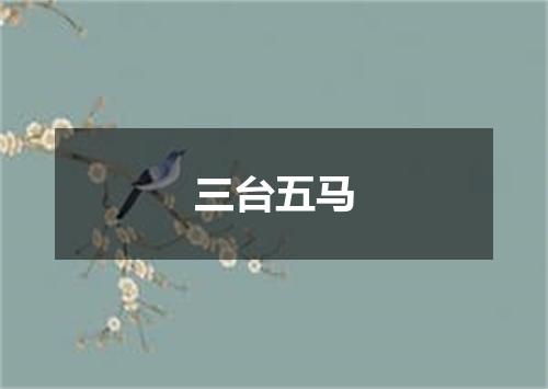 三台五马