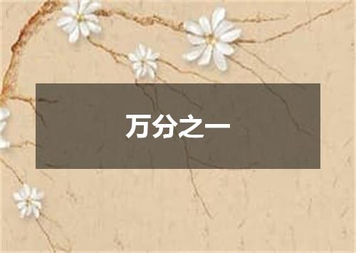 万分之一