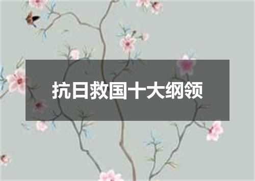 抗日救国十大纲领