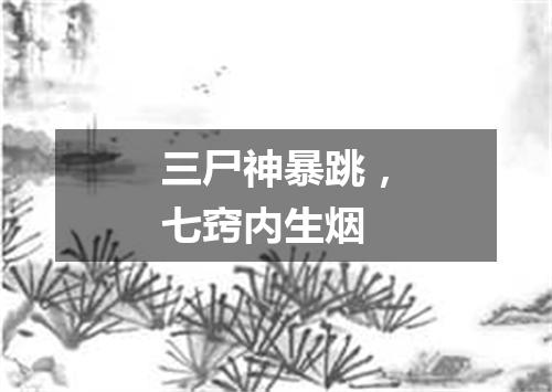 三尸神暴跳，七窍内生烟