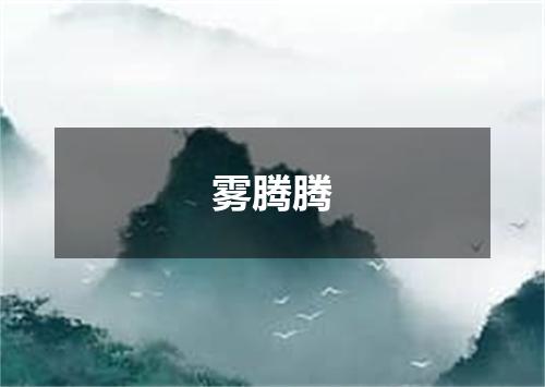 雾腾腾