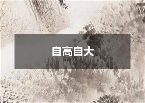 自高自大