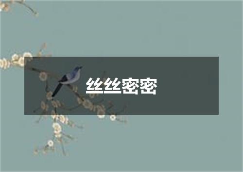 丝丝密密