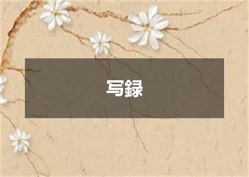 写録