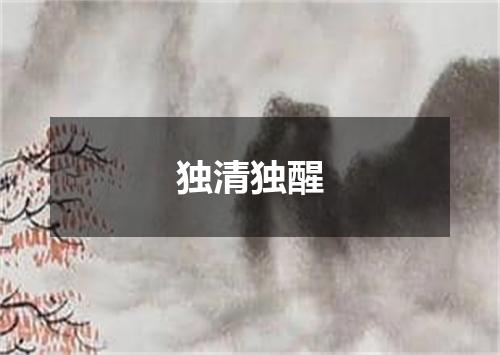独清独醒