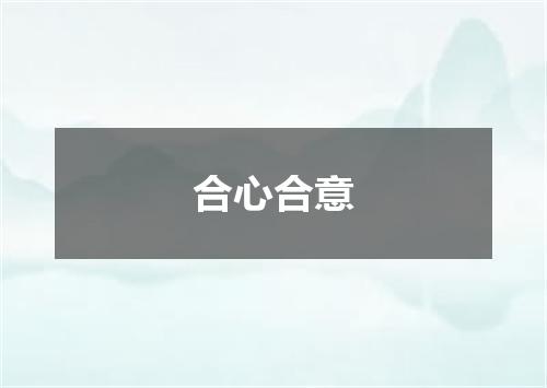 合心合意