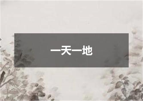 一天一地