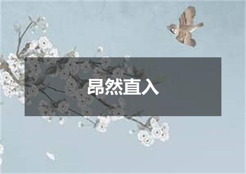 昂然直入