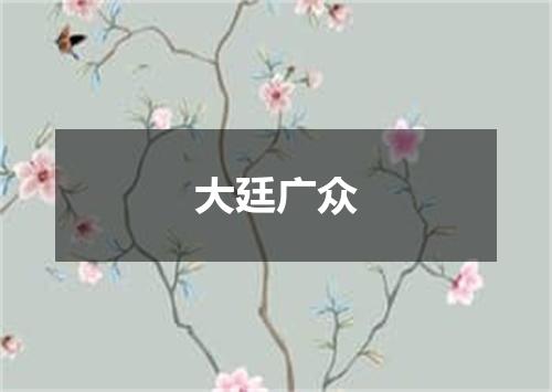 大廷广众