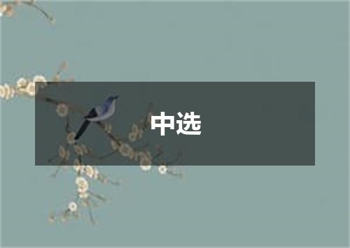 中选