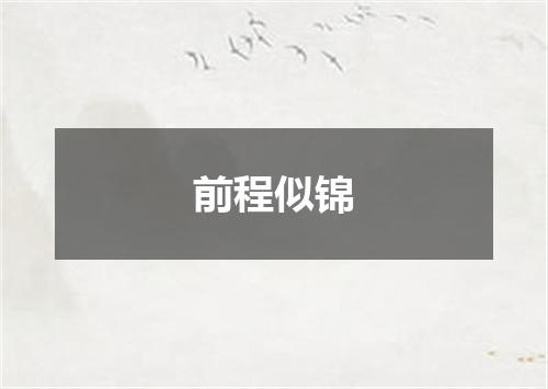 前程似锦