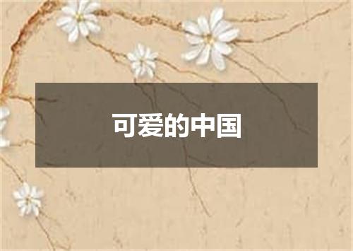可爱的中国
