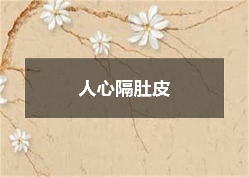 人心隔肚皮