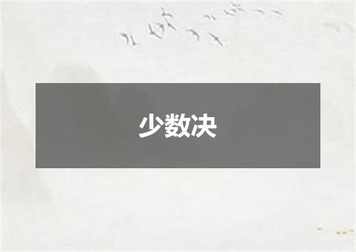 少数决