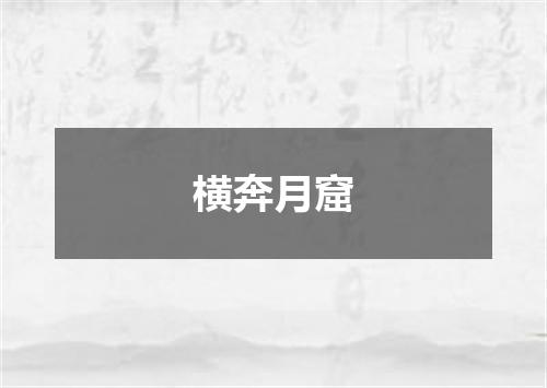 横奔月窟