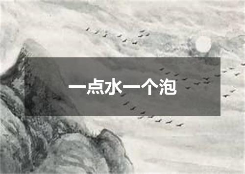 一点水一个泡