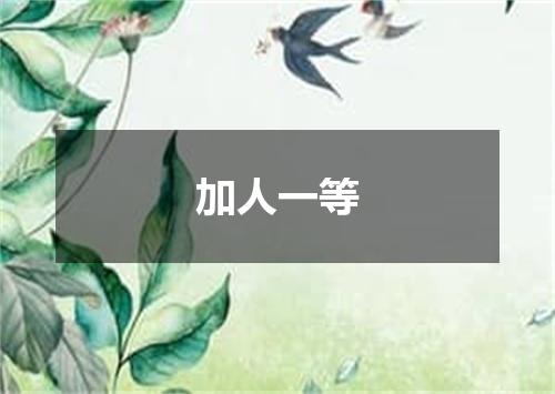 加人一等