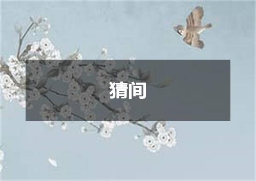 猜间