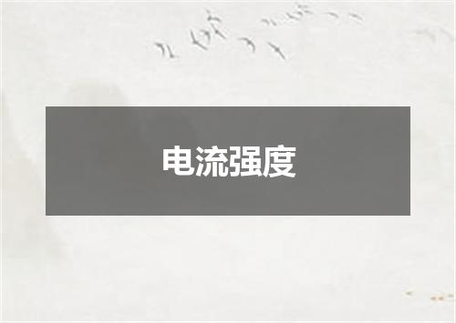 电流强度