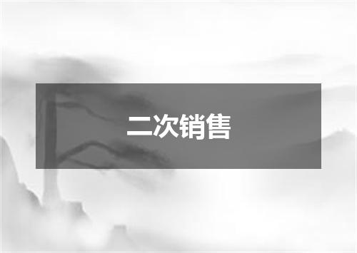 二次销售