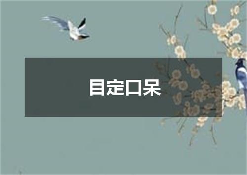 目定口呆
