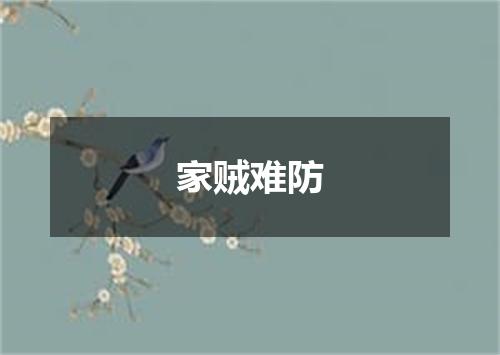 家贼难防