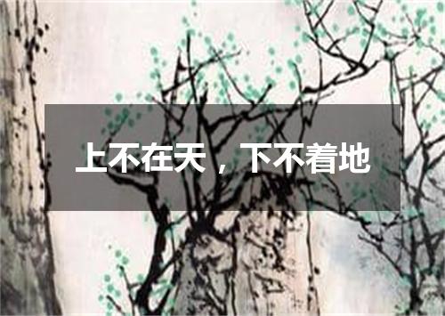 上不在天，下不着地