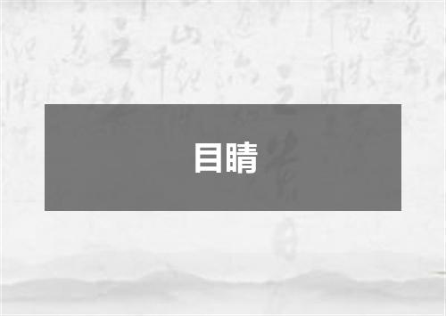 目睛