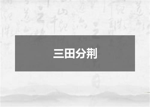 三田分荆