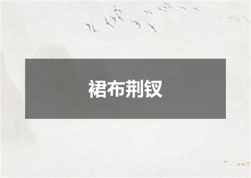 裙布荆钗