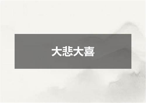 大悲大喜