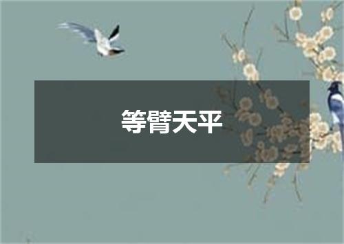 等臂天平