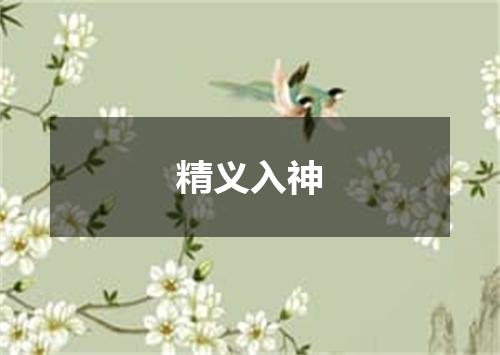 精义入神