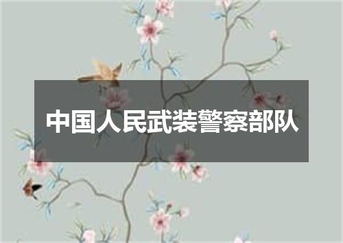 中国人民武装警察部队