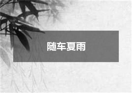 随车夏雨
