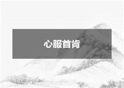 心服首肯