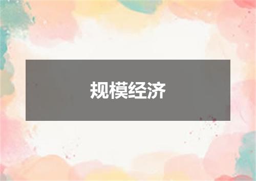 规模经济