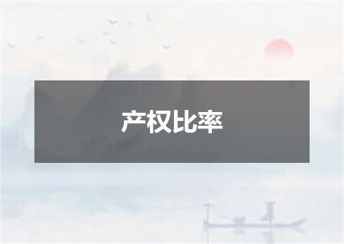产权比率