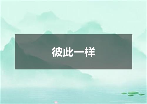 彼此一样