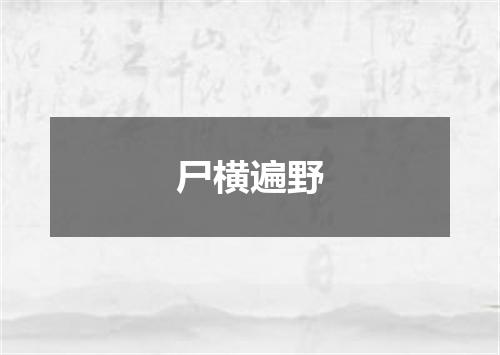 尸横遍野