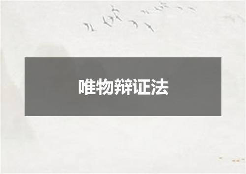 唯物辩证法