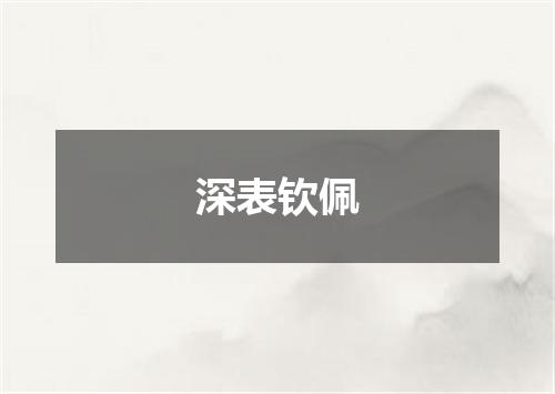 深表钦佩
