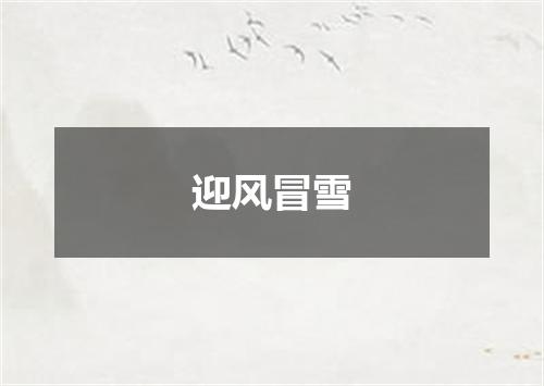 迎风冒雪