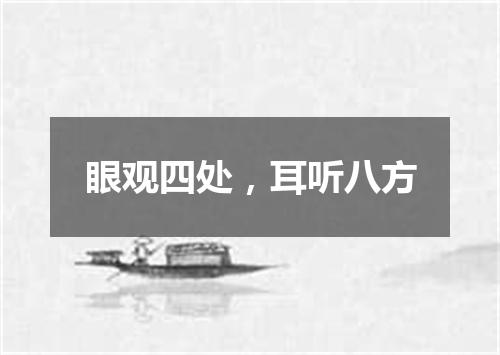 眼观四处，耳听八方
