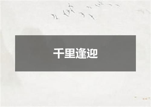 千里逢迎