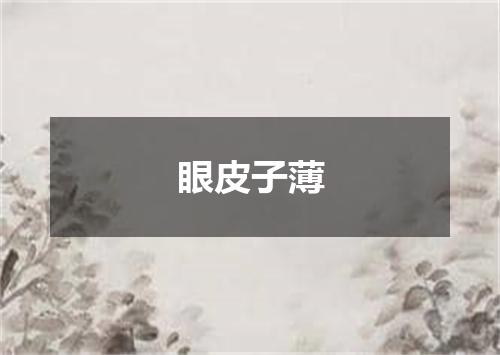 眼皮子薄