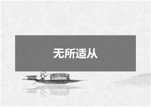 无所适从