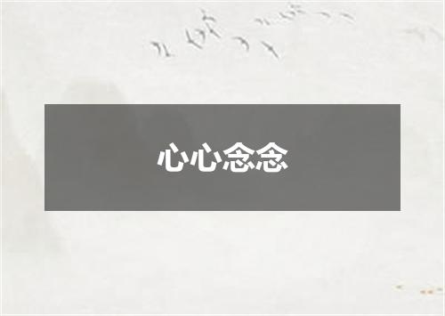 心心念念