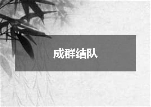 成群结队