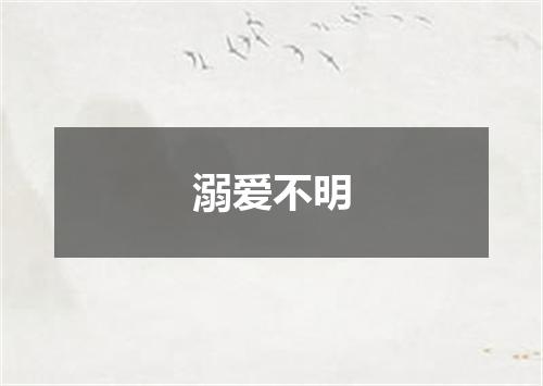 溺爱不明